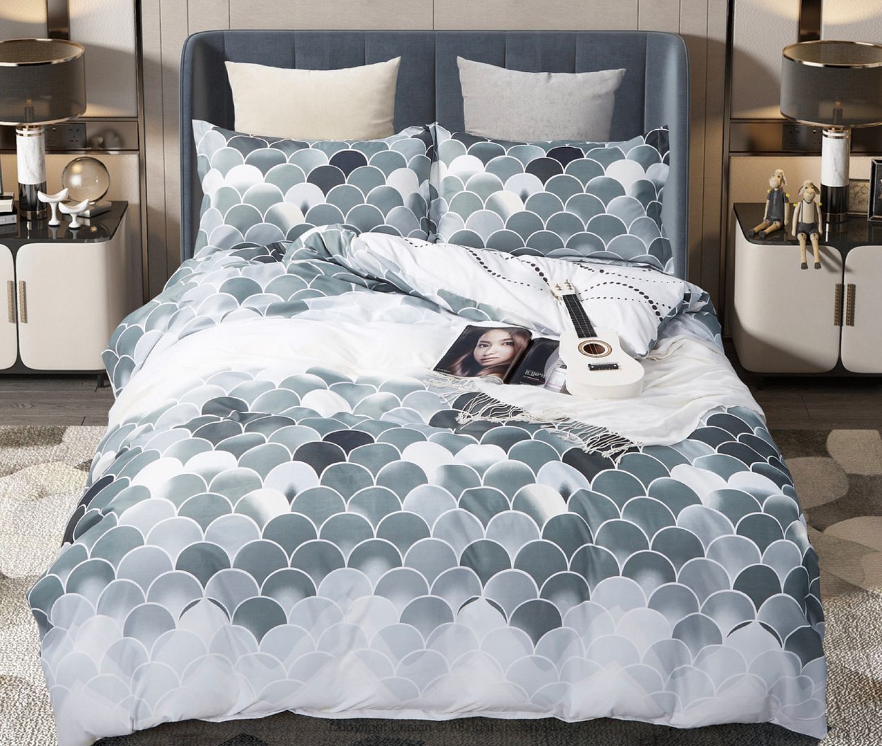 Millie Queen Quilt Cover Set | Artistic Bedroom Elegance