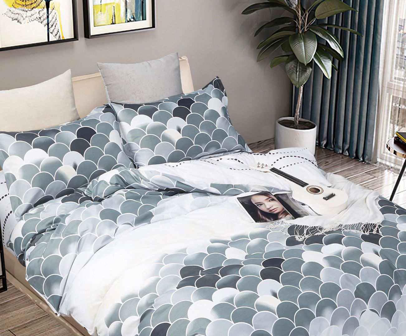 Millie Queen Quilt Cover Set | Artistic Bedroom Elegance