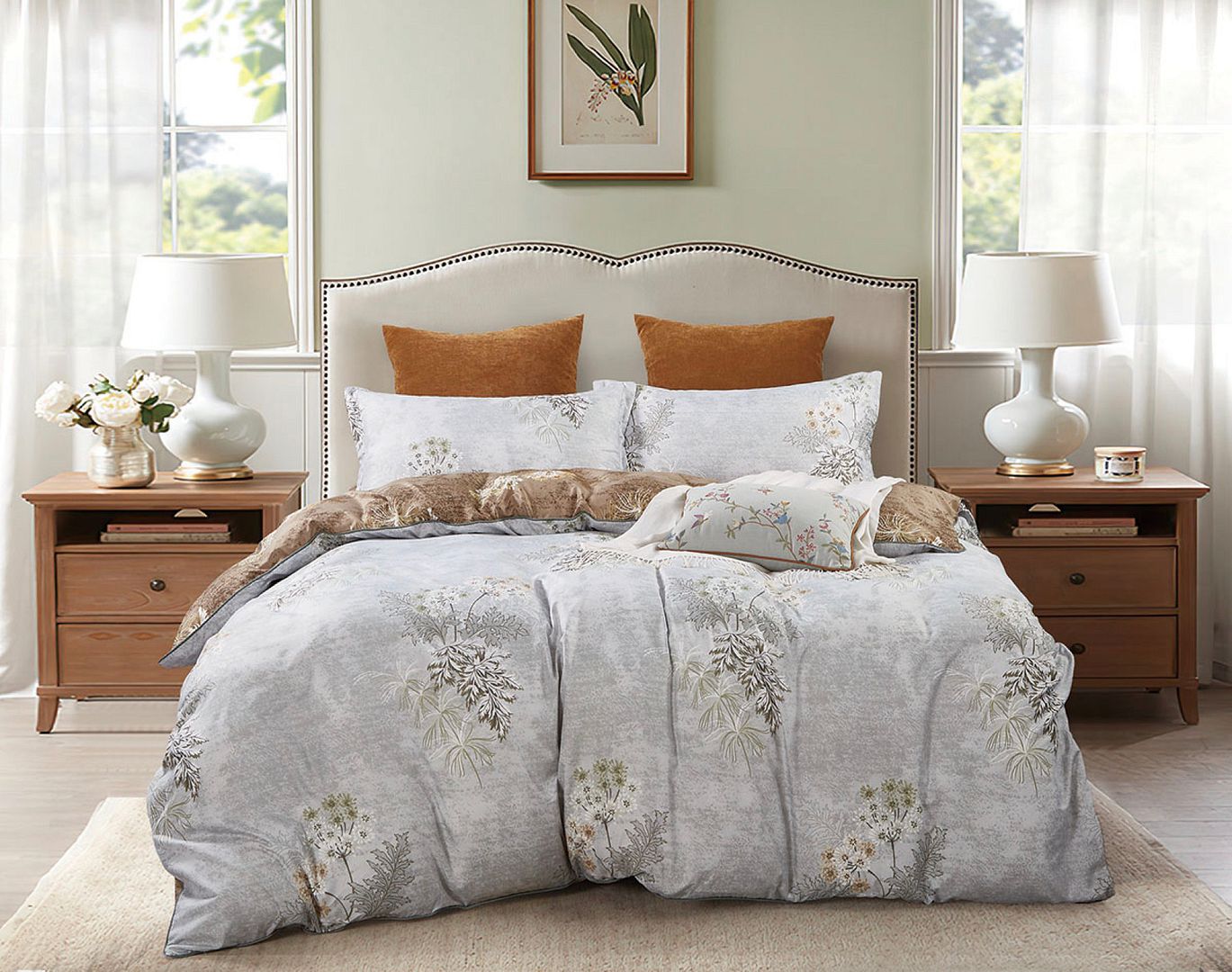 Abbotson Queen Quilt Cover Set | Elegant Pattern, Easy Care