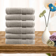 6 piece ultra light cotton hand towels in beige - Newstart Furniture