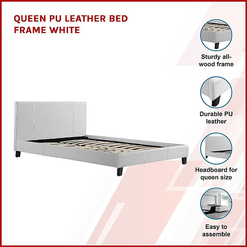 Queen Bed Frame White