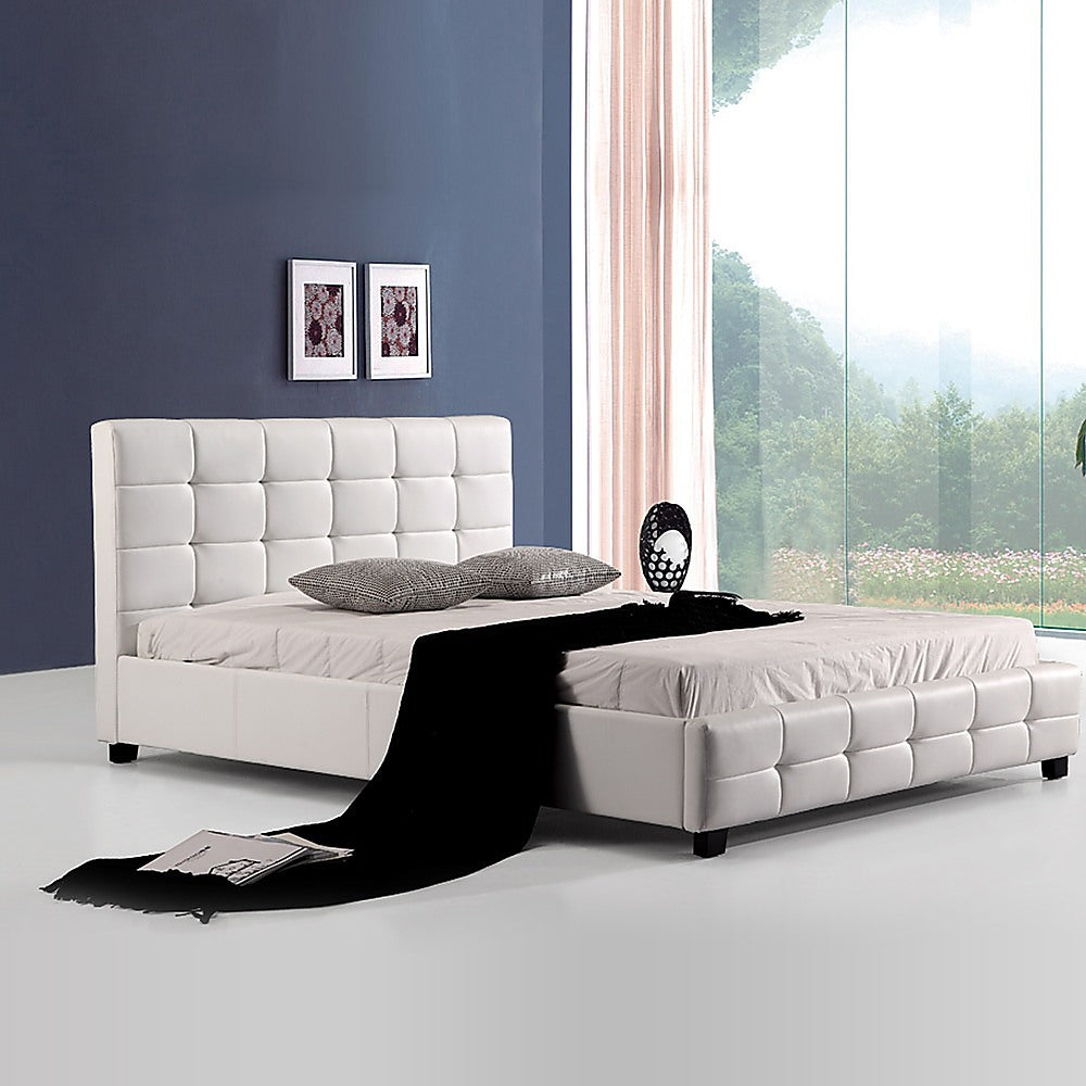 Double Deluxe Bed Frame White