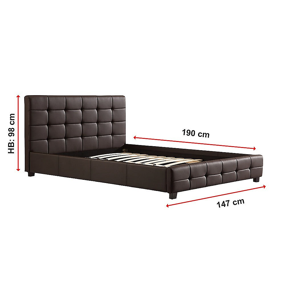 Double Deluxe Bed Frame Brown