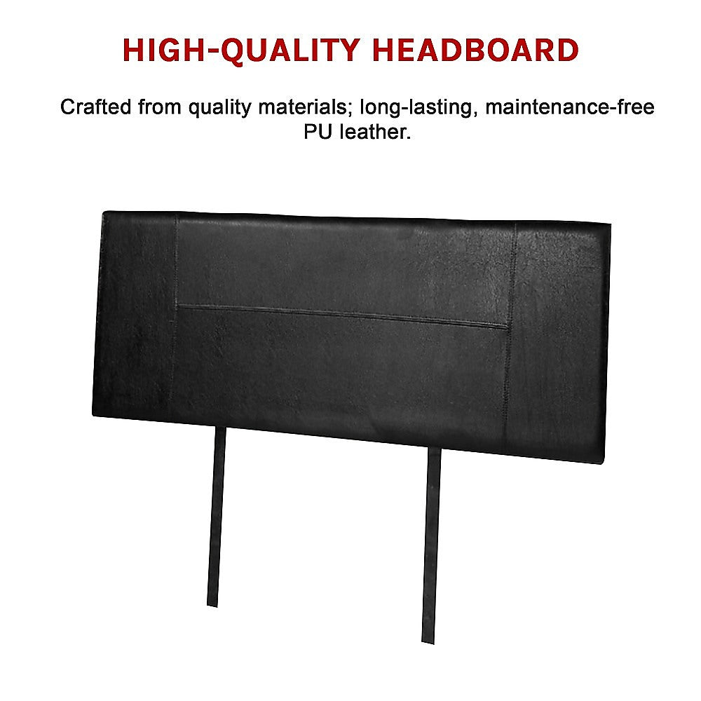 PU Leather Double Bed Headboard Bedhead Black