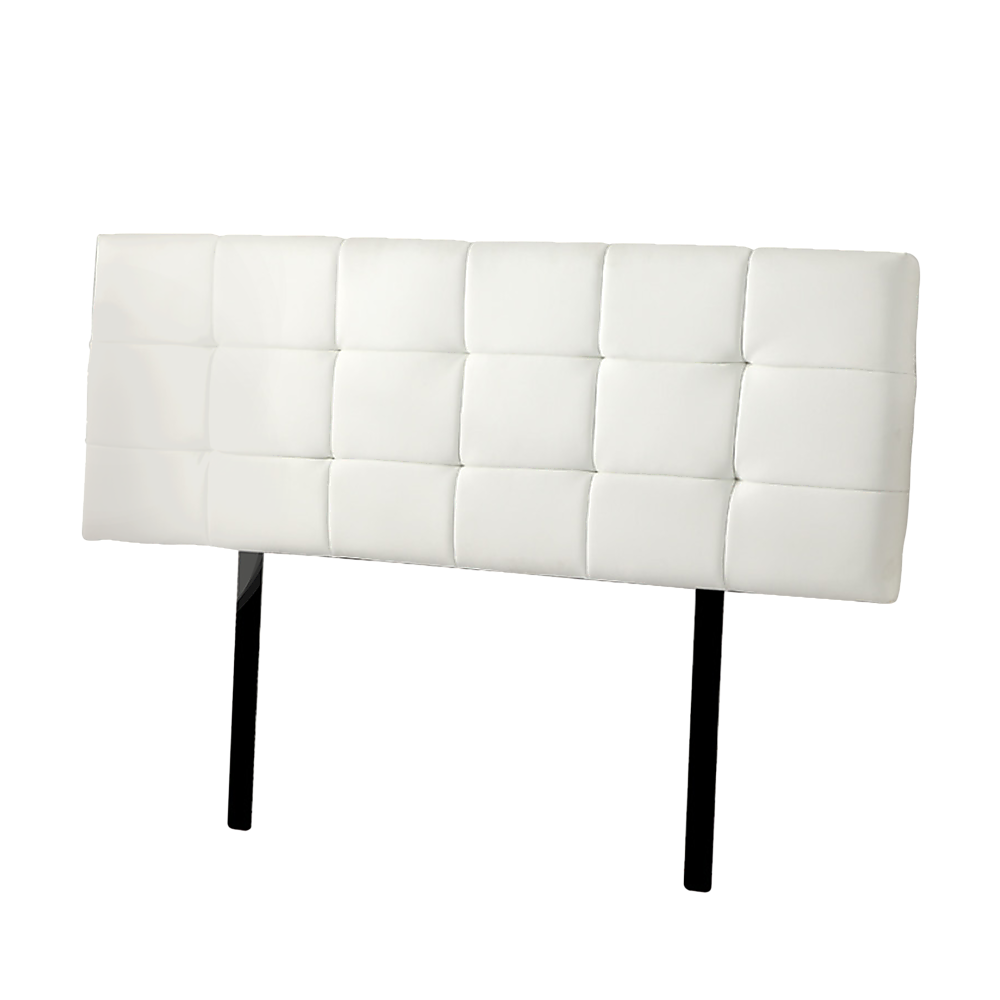 PU Leather King Bed Deluxe Headboard Bedhead White