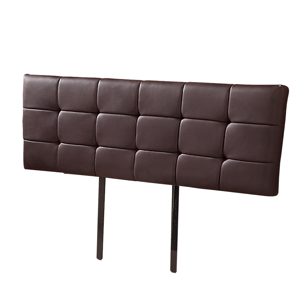 PU Leather King Bed Deluxe Headboard Bedhead Brown