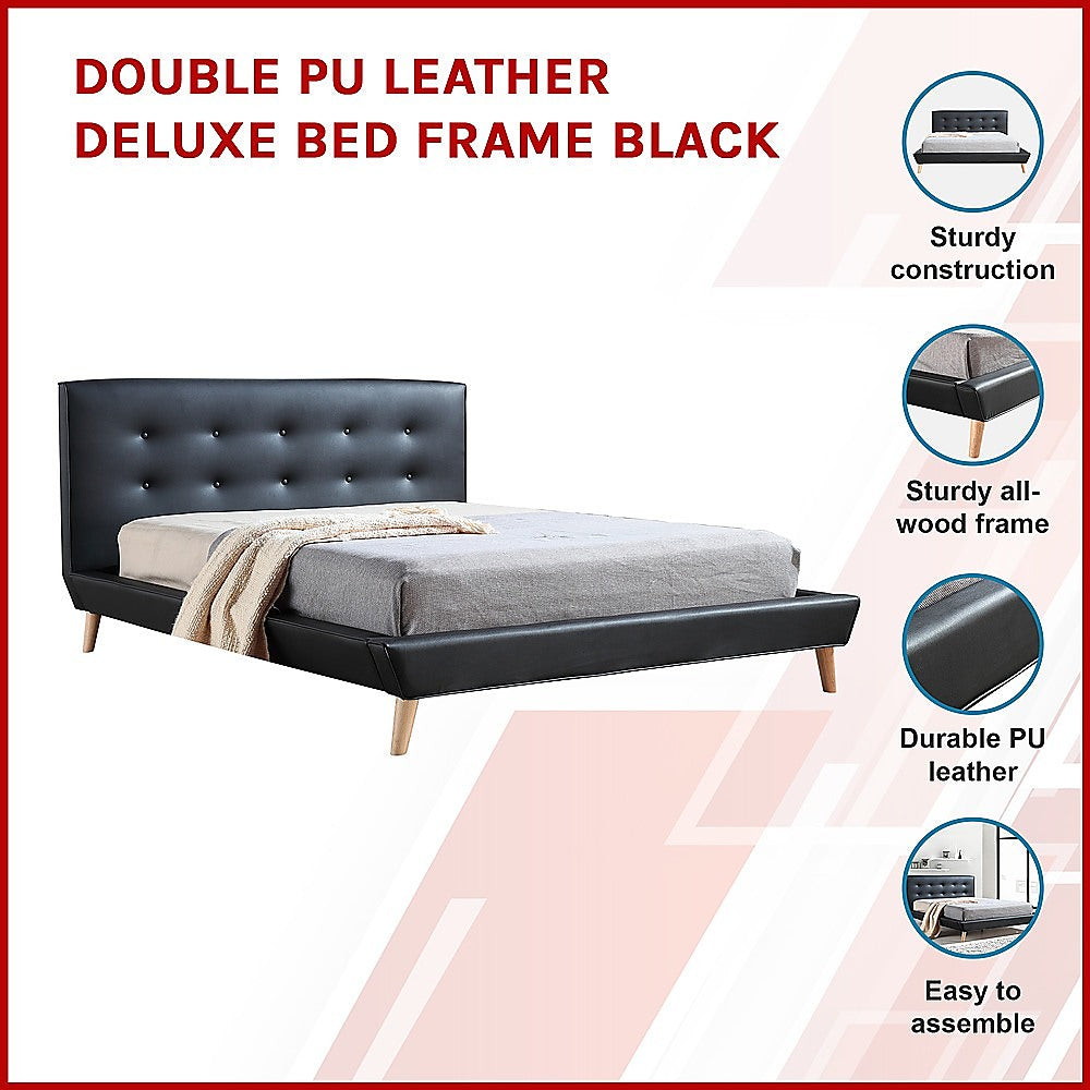 Double Deluxe Bed Frame Black