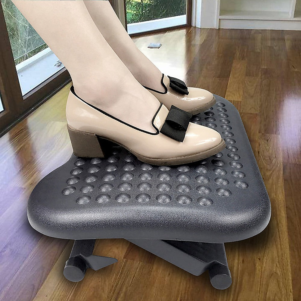 Footrest Under Desk Foot / Leg Rest for Office Chair Ergonomic Computer Plastic - Newstart Furniture