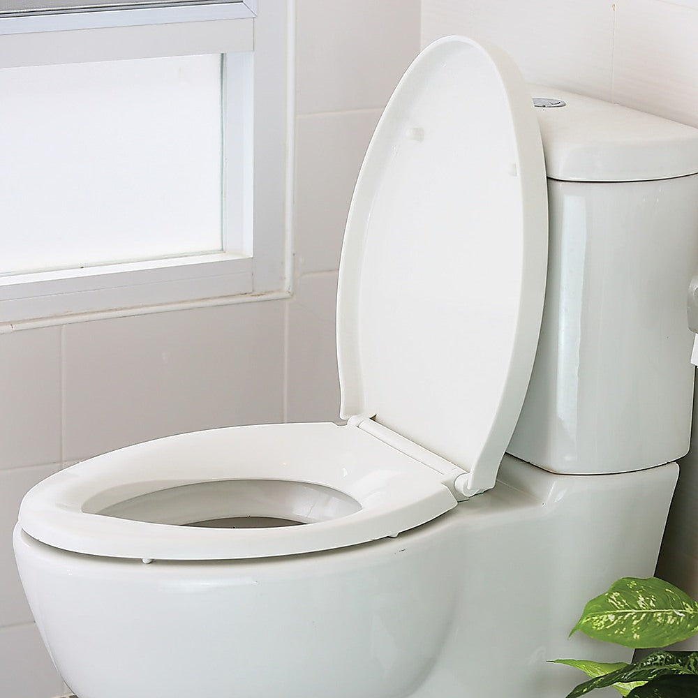 Quick Release Soft Close Toilet Seat White Bathroom Heavy Duty - Newstart Furniture
