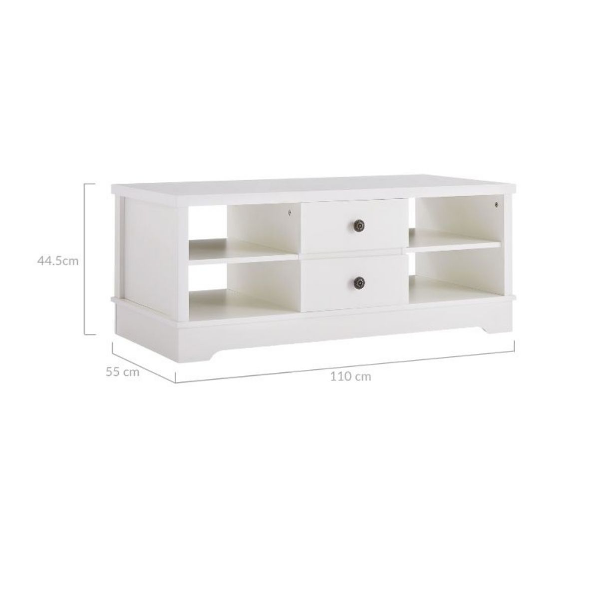 Margaux White Coastal Style Coffee Table with Drawers - Newstart Furniture