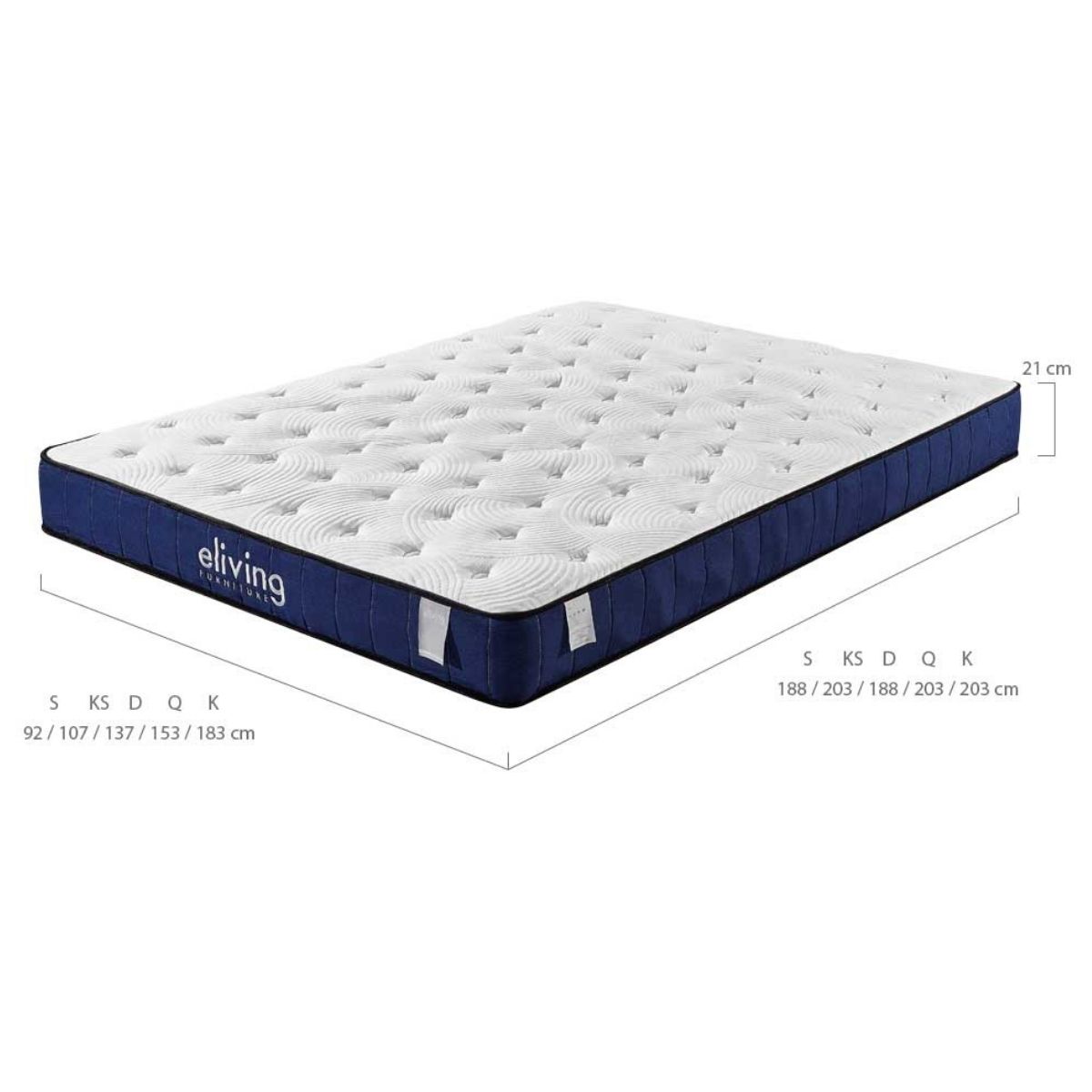 Cool Gel Memory Foam Mattress 5 Zone Pocket Spring - Single - Newstart Furniture