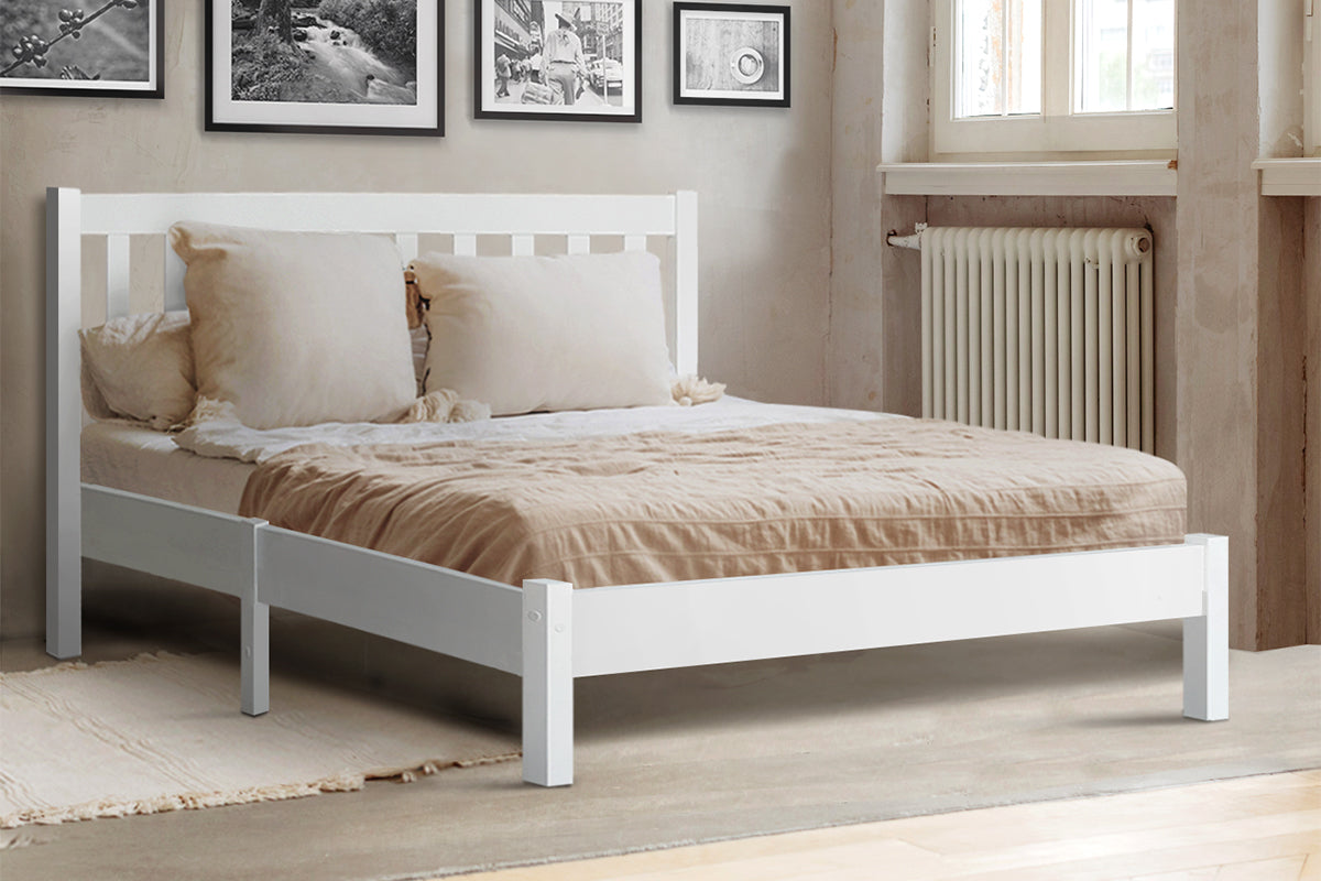 Artiss Wooden Bed Frame Queen Size Pine Wood Timber Mattress Base Bedroom - Newstart Furniture