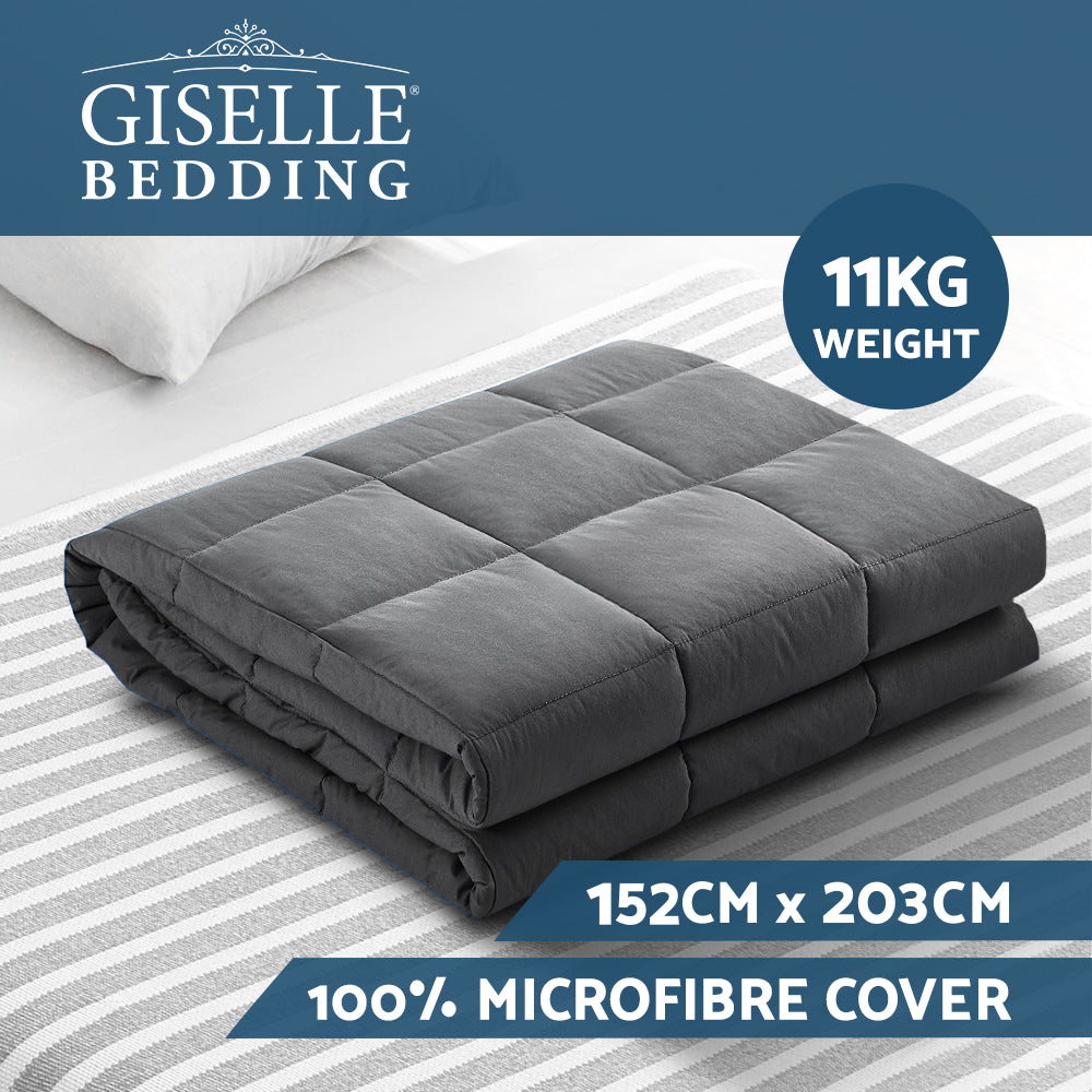 Giselle Weighted Blanket 11KG Heavy Gravity Blankets Adult Deep Sleep Ralax Washable - Newstart Furniture