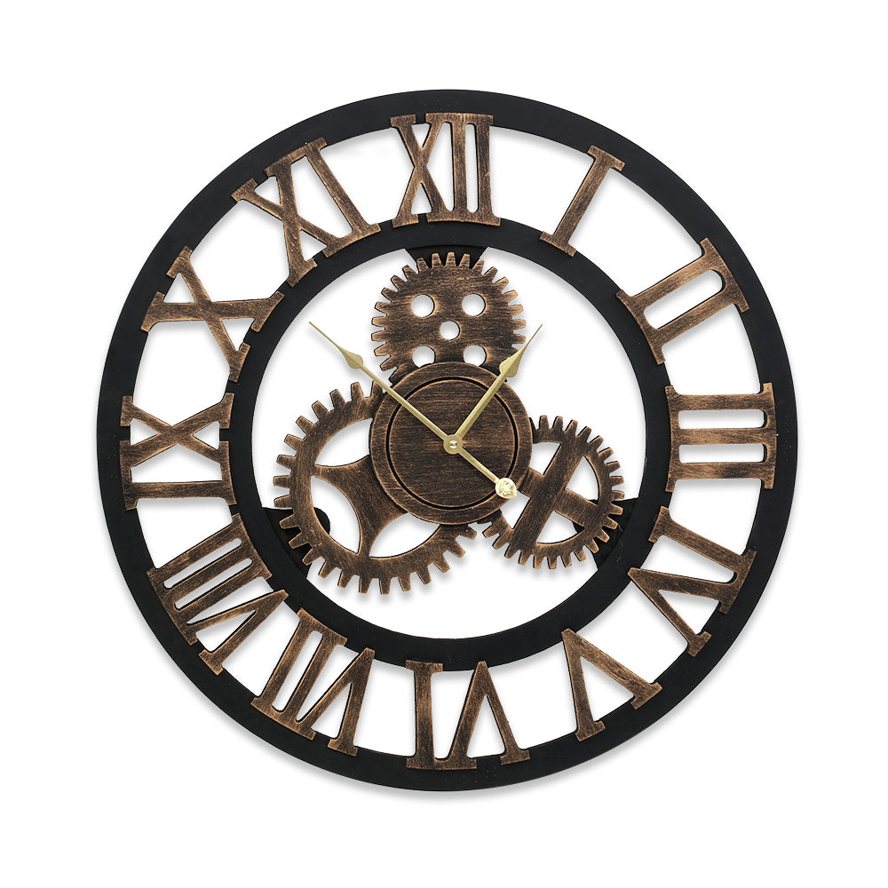 Wall Clock Modern Large 3D Vintage Luxury Clock Enduring Home Office Decor - Newstart Furniture