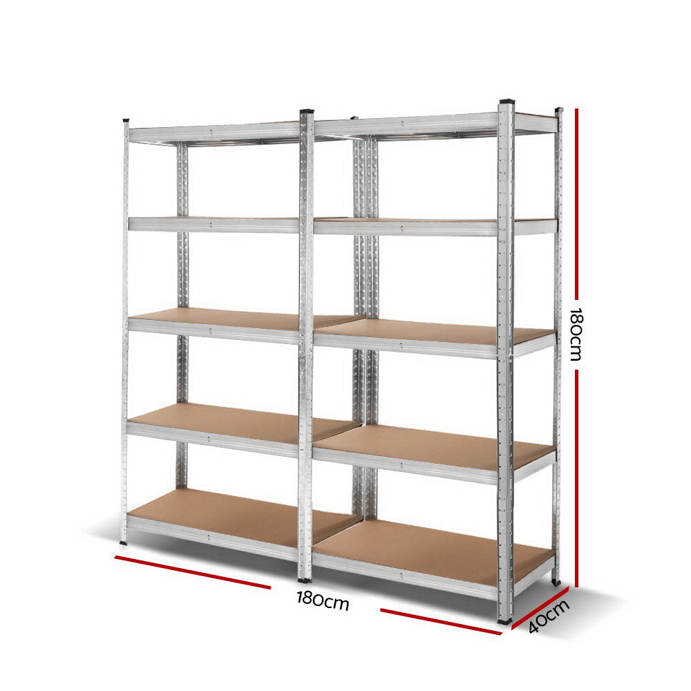 Giants 2x1.8M Warehouse Shelving Rack Racking Garage Metal Storage Shelves - Newstart Furniture