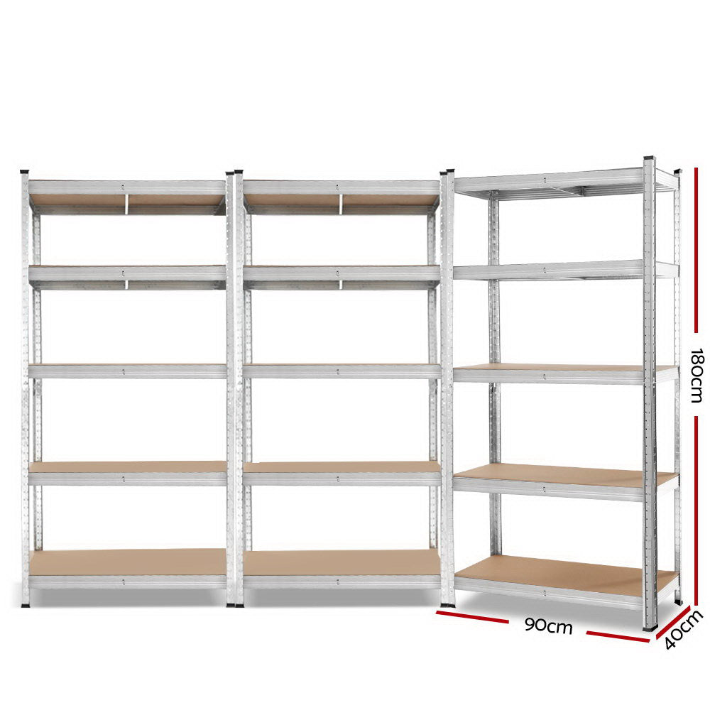 Giants 3x1.8M Warehouse Shelving Rack Racking Garage Metal Storage Shelves - Newstart Furniture