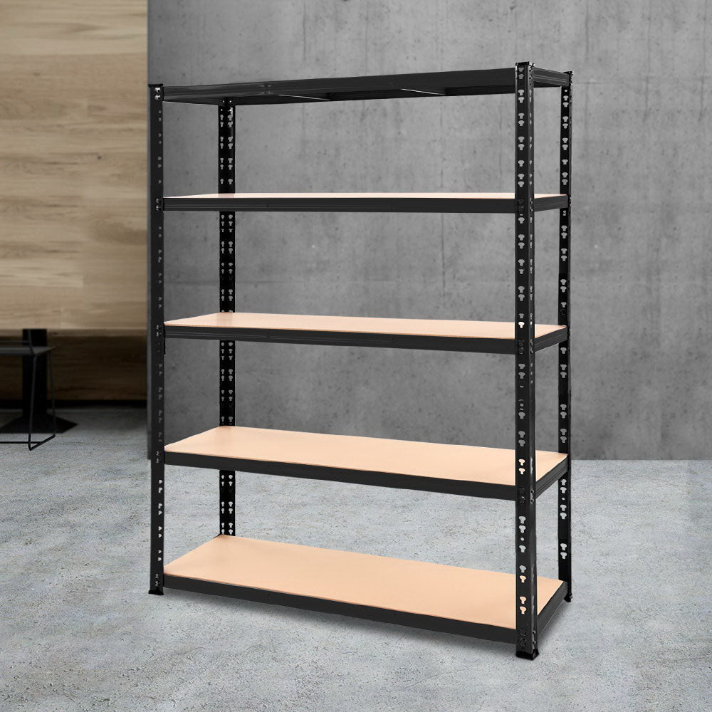 Giantz 1.8M Warehouse Racking Shelving Storage Shelf Garage Shelves Rack Steel Black - Newstart Furniture