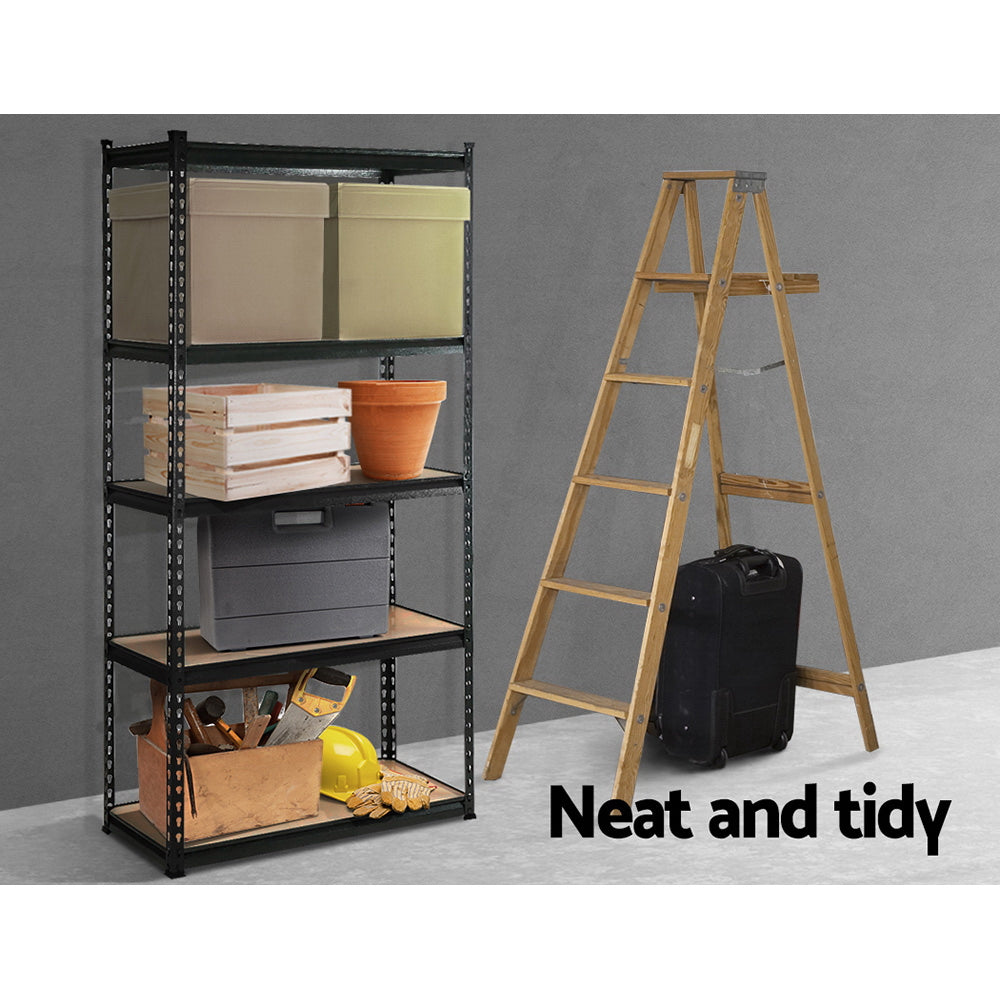 Giantz 1.5M Warehouse Racking Rack Storage Shelf Organiser Industrial Shelving Garage Kitchen Store Shelves Steel - Newstart Furniture