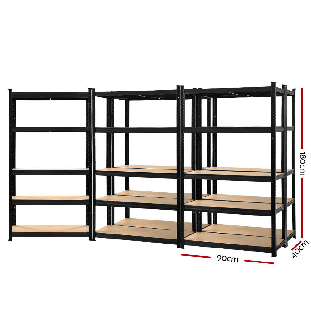 Giantz 5X1.8M Warehouse Shelving Garage Storage Racking Steel Metal Shelves - Newstart Furniture